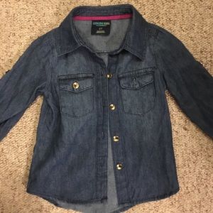 2T adorable chambray button down